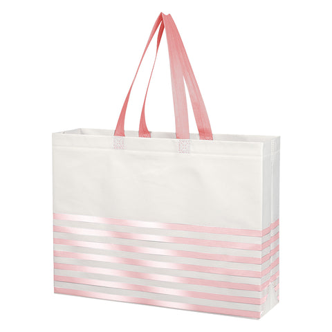 Non-woven Horizontal Stripe Tote Bag