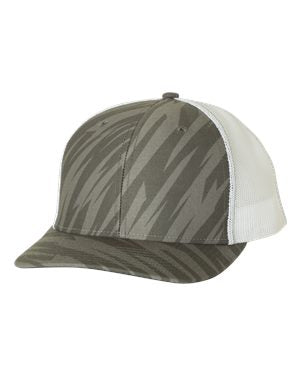 000458 Richardson® Patterned Snapback Trucker Cap