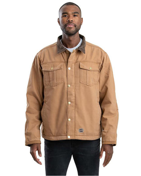 Berne Apparel Unisex Vintage Washed Sherpa-Lined Work Jacket