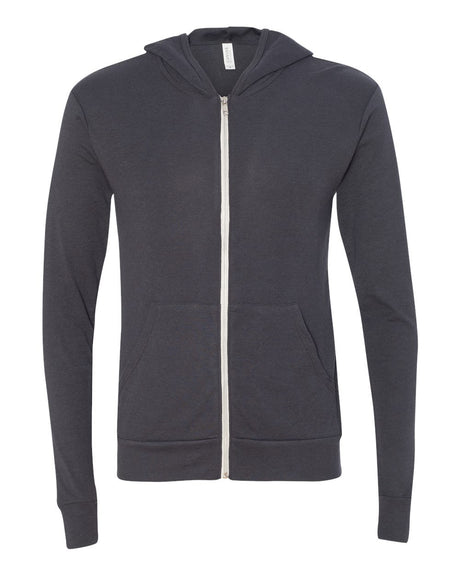 Bella+Canvas® Unisex Lightweight Hooded Full-Zip Sweater