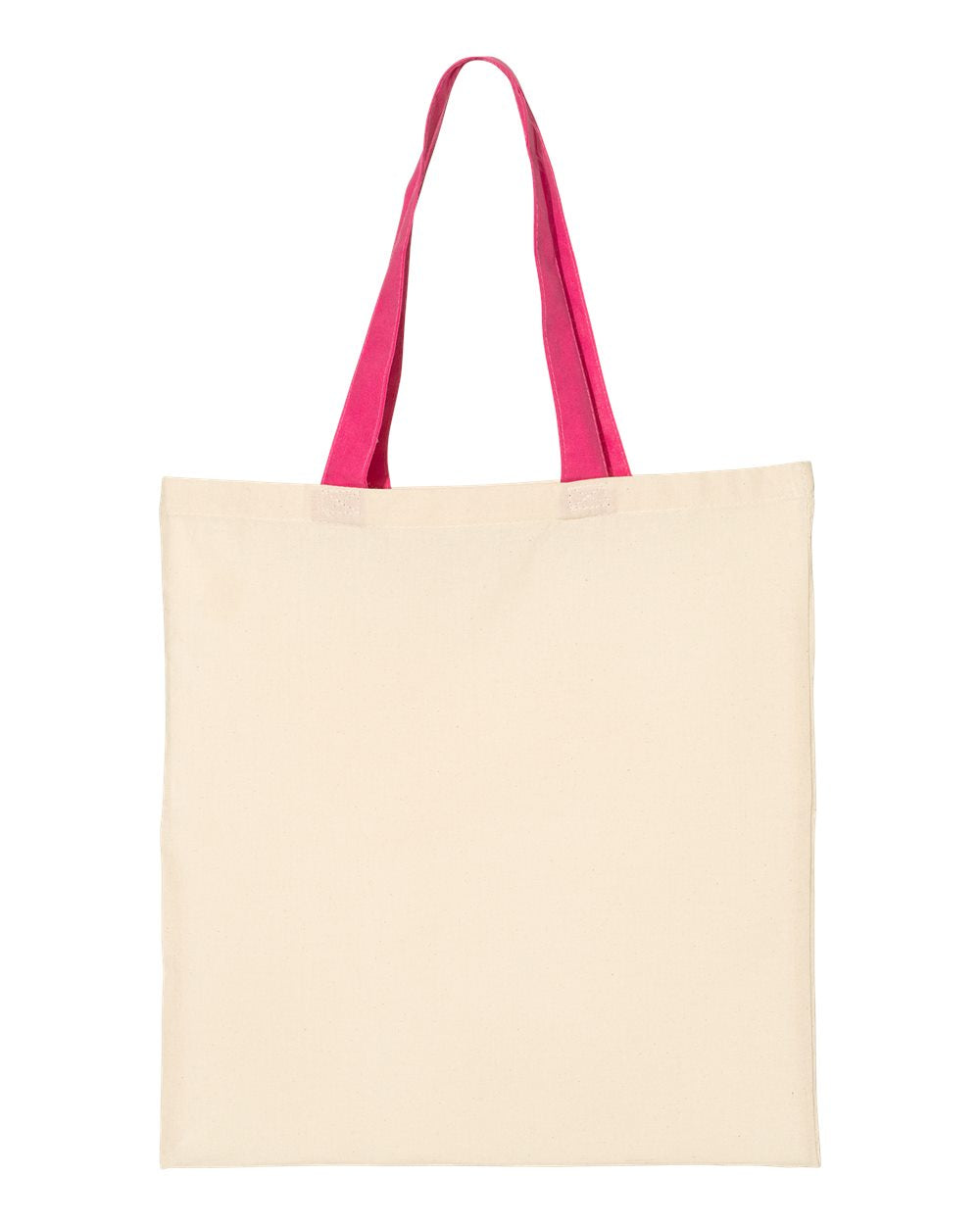 Q-Tees™ Economical Tote w/Contrast-Color Handles