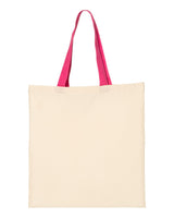Q-Tees™ Economical Tote w/Contrast-Color Handles