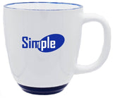 Economy Halo 14oz white/cobalt mug