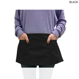 24 Hr Express Ship - Bar Twill Waist Apron, 20x10, 3 Pockets, Heat Transfer logo, Stocked in Black