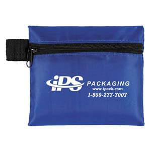 "Tag-a-Long" 7 Piece First Aid Kit Components inserted into Zipper Pouch