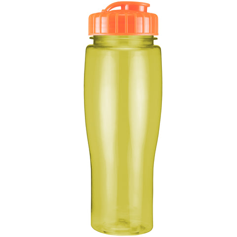 24 Oz. Contour Translucent Bottle w/ Flip Top Lid