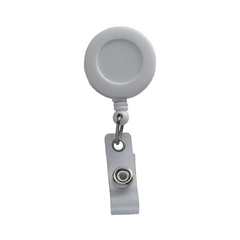 Retractable Round Badge Reel w/Belt Clip