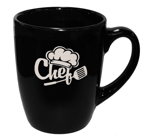Glossy Cottager 12oz black mug - Etched