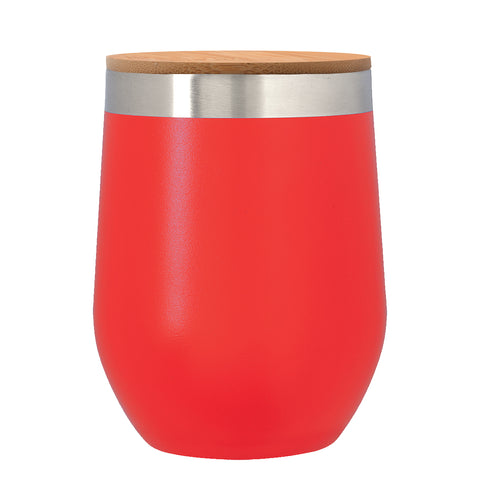 12 Oz. Vinay Stemless Wine Glass With Bamboo Lid