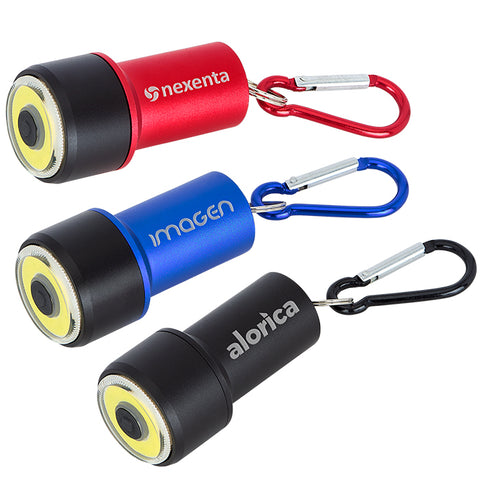 Mini COB Flashlight w/Carabiner