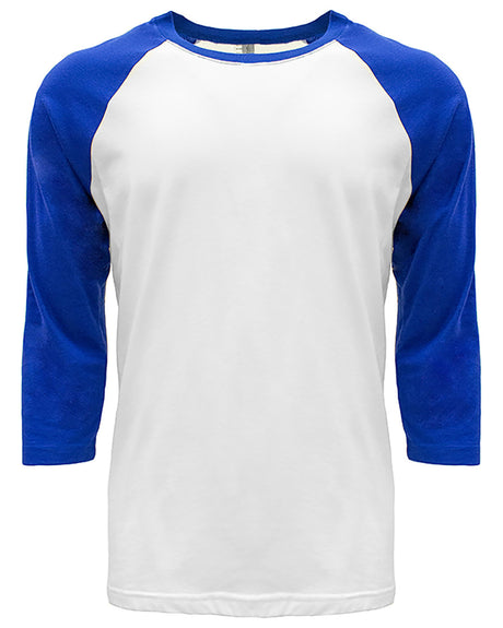 NEXT LEVEL APPAREL Unisex CVC 3/4 Sleeve Raglan Baseball T-Shirt