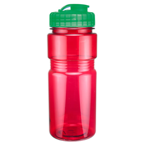 20 Oz. Translucent Recreation Bottle w/ Flip Top Lid