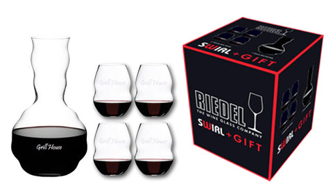 Swirl Decanter & Swirl Red RIEDEL crystal Set in a RIEDEL Gift box