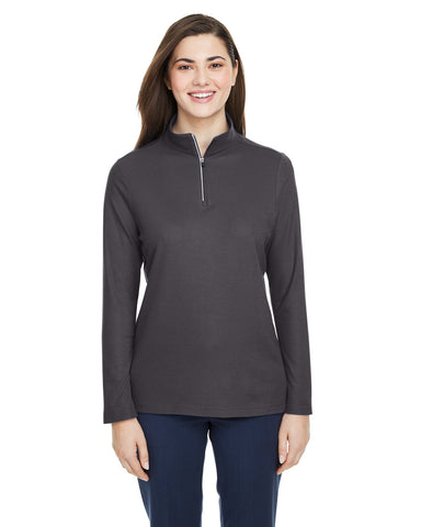 CORE 365 Ladies' Fusion ChromaSoft? Pique Quarter-Zip