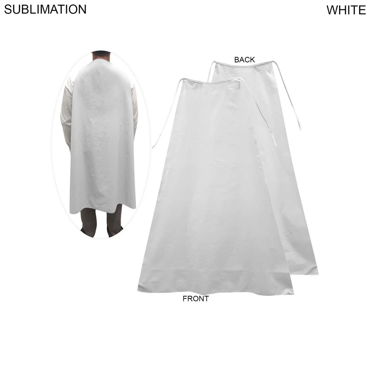 48 Hr Quick Ship - Super Hero Cape, Adult size, Neck Ties, Polyester Fabric, Sublimated Edge to Edge