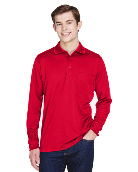 CORE 365 Adult Pinnacle Performance Long-Sleeve Piqué Polo with Pocket