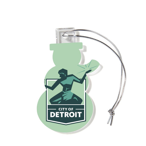 Snowman Shaped USA Made Acrylic Ornament