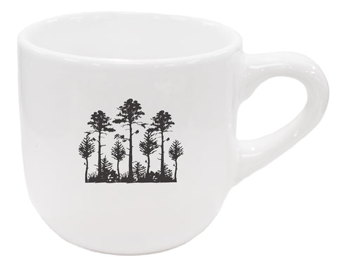 Wellington 8oz vitrified ceramic white cappuccino mug