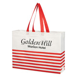 Non-woven Horizontal Stripe Tote Bag