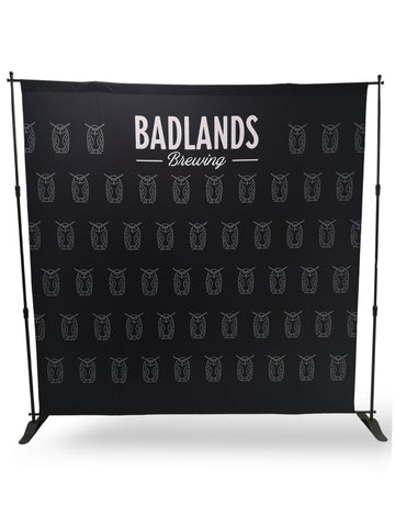 48 Hr Quick Ship- Tradeshow Booth Package, 8' Expanding Display and 6' Sublimated PREMIUM Tablecloth