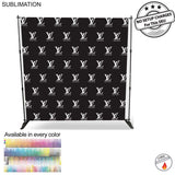 Step and Repeat 8' Backdrop, Media Wall, with Full Color Graphics, Photos, NO SETUP CHARGE