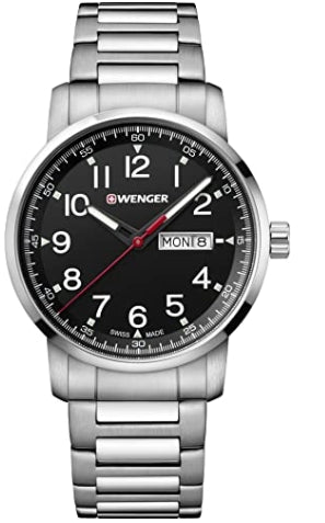 Attitude Heritage Black Dial Stainless Steel Bracelet Watch