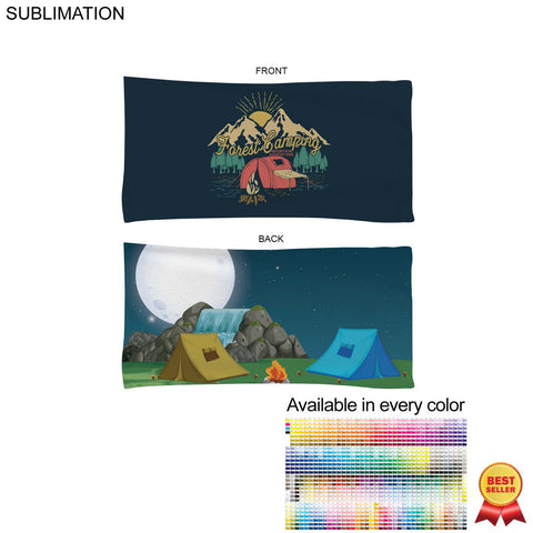 Camping Towel in Absorbent and Compact Microfiber Dri-Lite Terry, 22x44, Sublimated 2 sides
