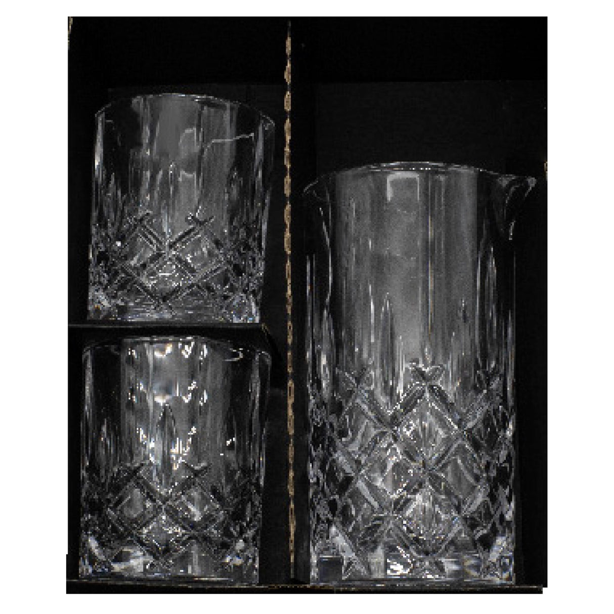 ~ Spey Mixing Set, RIEDEL Crystal , 1 Mixing glass, 2 Whiskey glasses in an Ovation Gift box