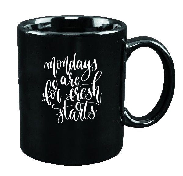 Economy Premium Stock 11oz black ceramic mug