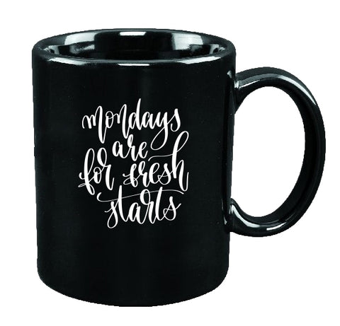 Economy Premium Stock 11oz black ceramic mug