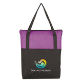 Crosshatch Non-woven Zippered Tote Bag