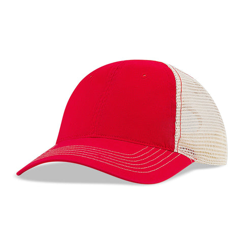Bio-Washed Cotton Twill Front Cap w/Soft Mesh Sides & Back
