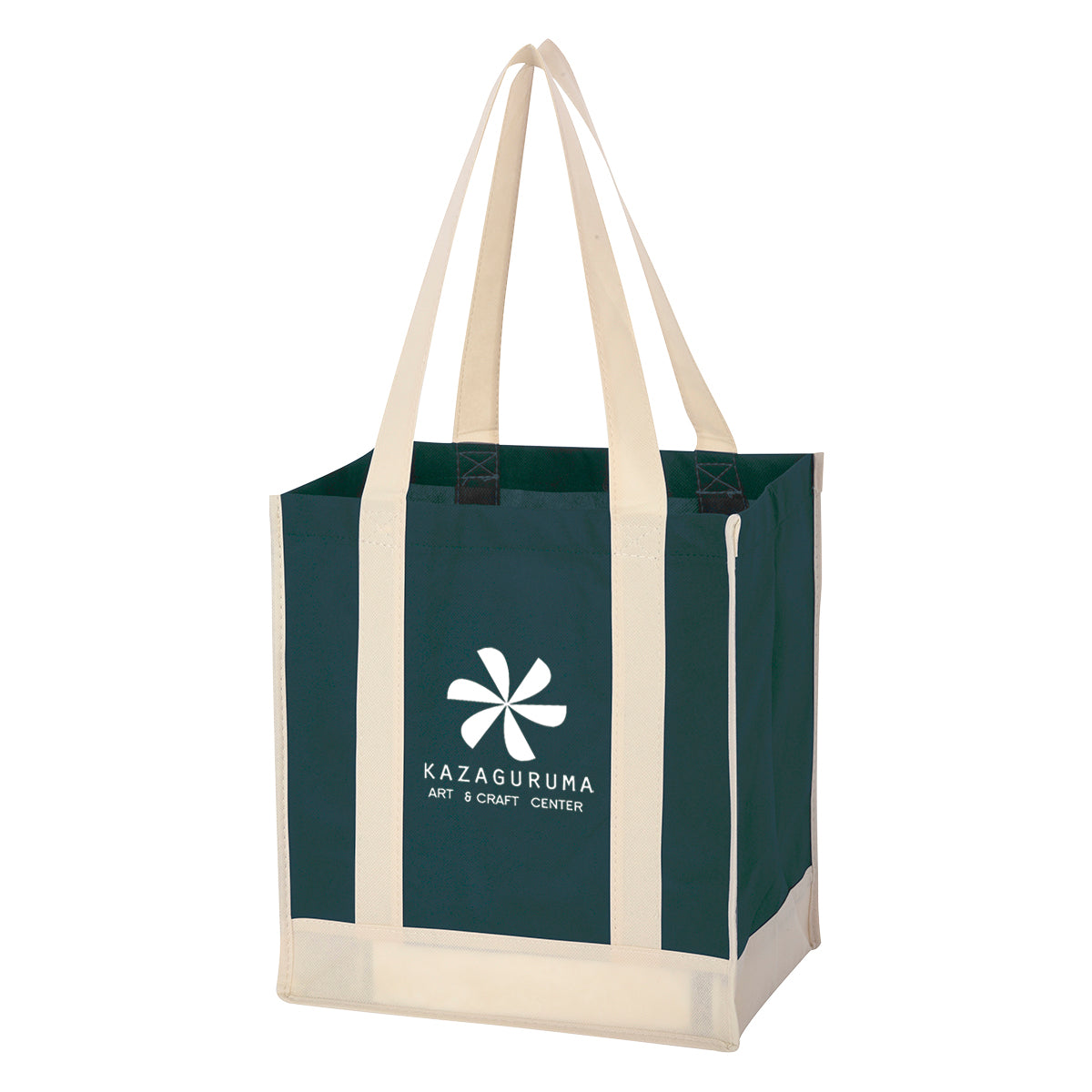 000440 Non-woven Two-tone Shopper Tote Bag