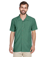 Harriton Men's Barbados Textured Camp Shirt