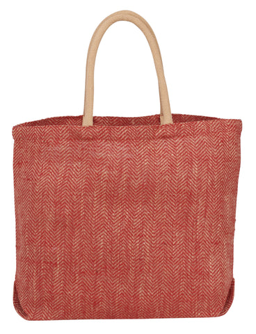 Herringbone Jute Tote
