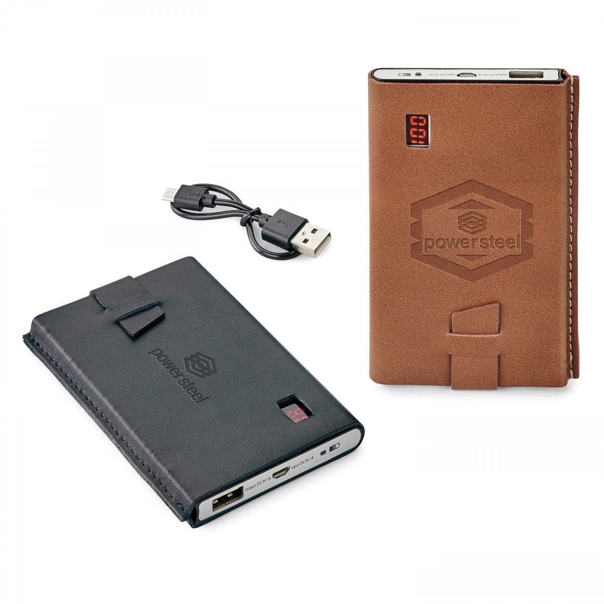 GENUINE LEATHER 4,000 mAh UL CERTIFIED POWER BANK