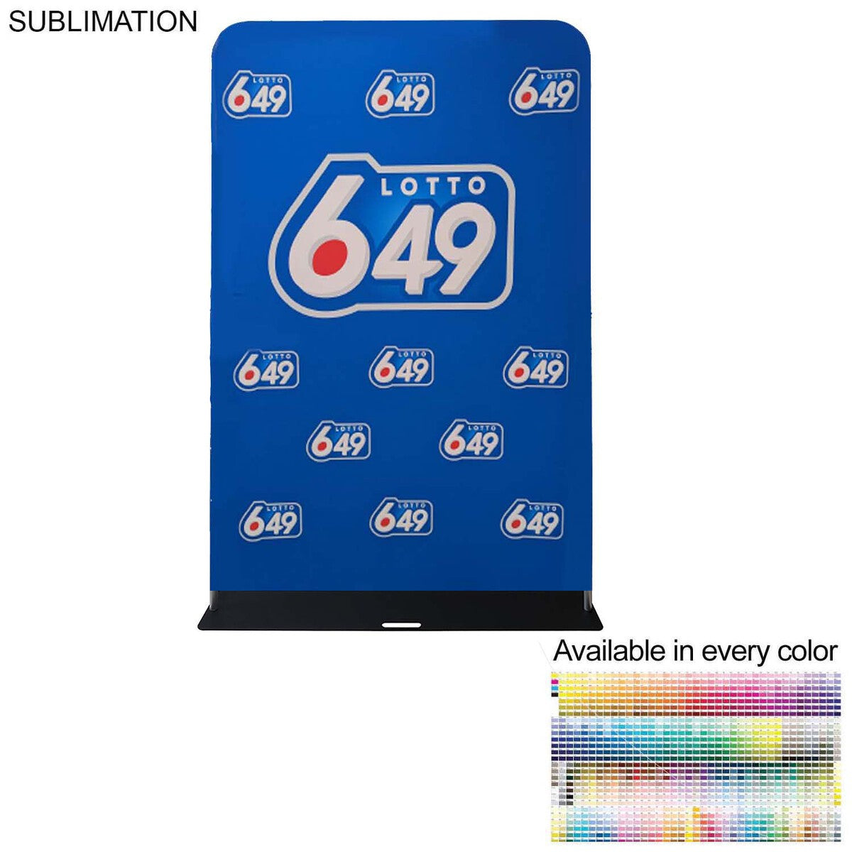 72 Hr Fast Ship - 5'W x 90"H EuroFit Banner with Steel Base, Full Color Graphics 2 Sided, NO SETUP