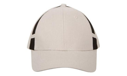 Brushed Heavy Cotton Cap w/Crown Inserts, Contrasting Peak Under & Strap