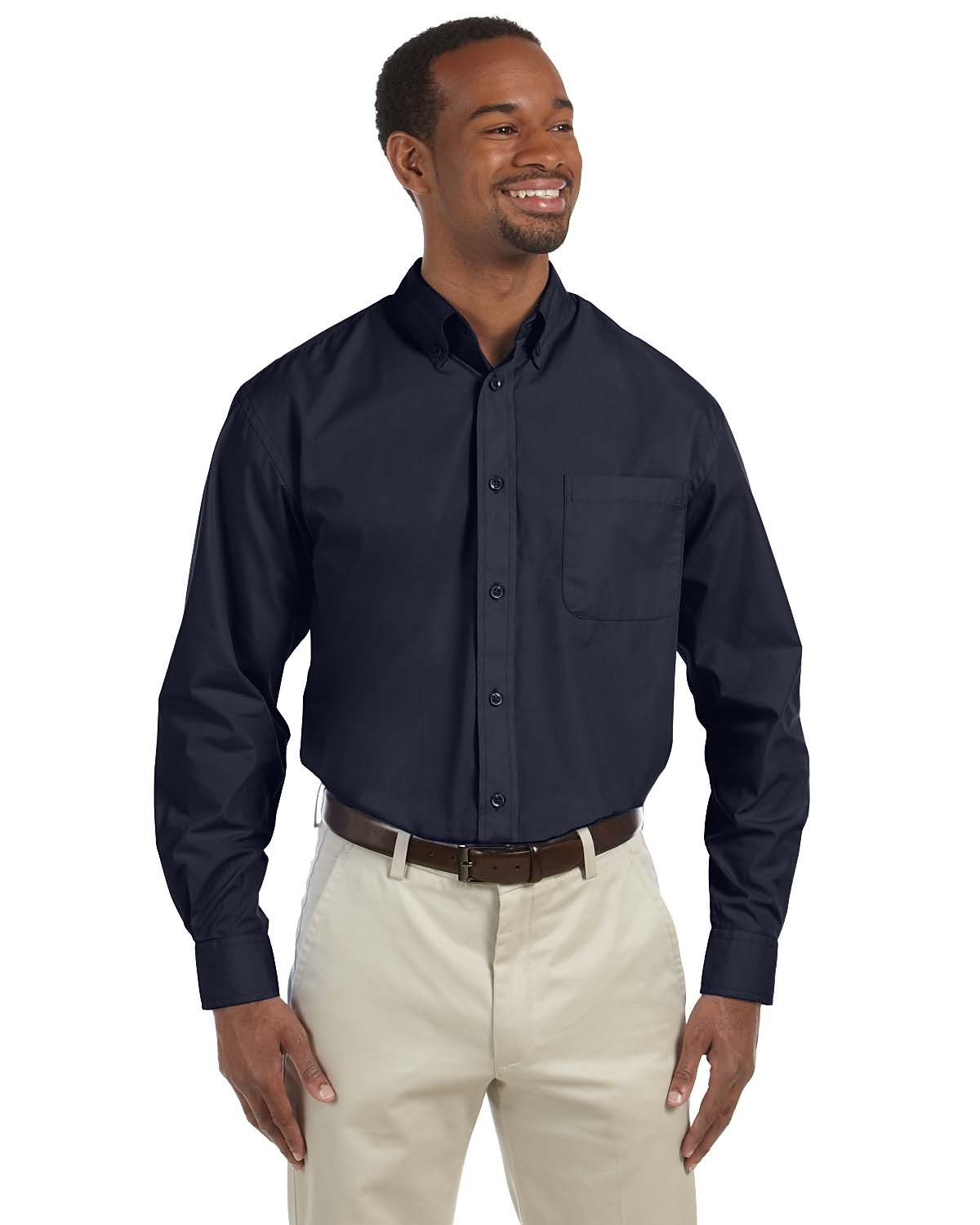 Harriton Men's 3.1 oz. Essential Poplin