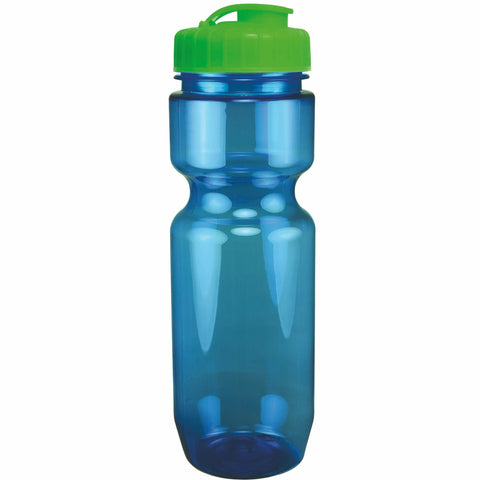 22 Oz. Translucent Bike Bottle w/ Flip Top Lid