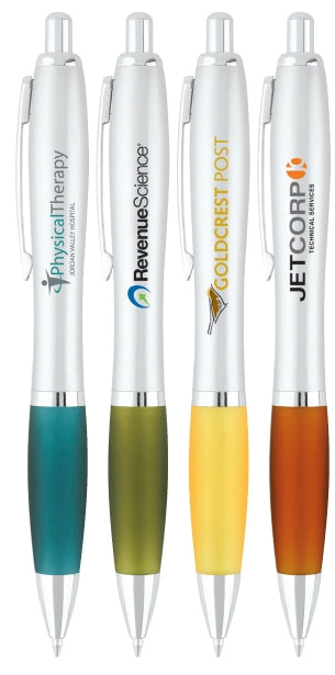 Curvaceous Matte Silver Ballpoint Pen