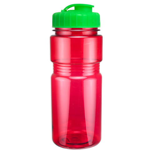 20 Oz. Translucent Recreation Bottle w/ Flip Top Lid
