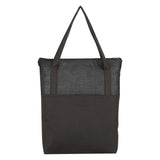 Crosshatch Non-woven Zippered Tote Bag