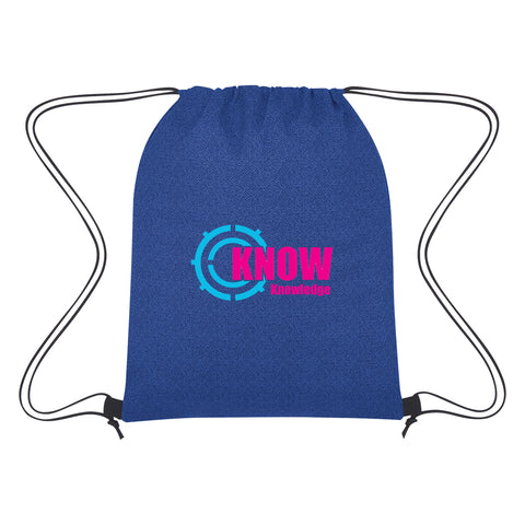 Heathered Non-woven Drawstring Backpack