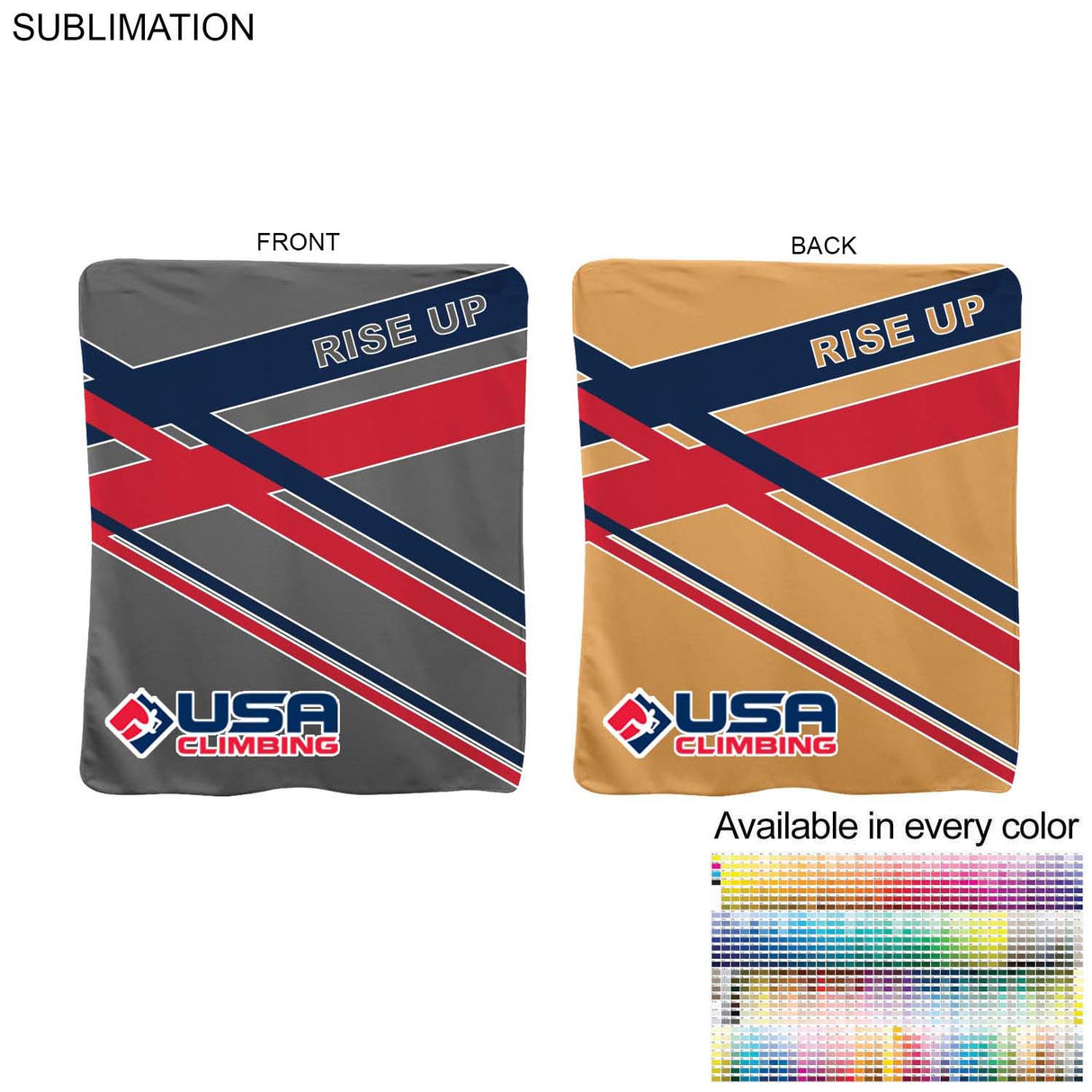 Ultra Soft and Smooth 2-Tone Microfleece Blanket, 50x60, Sublimated Edge to Edge 2 sides