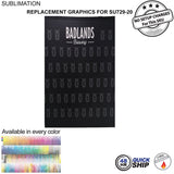 48 Hr Quick Ship - Replacement Full Color Graphics for 5' Display, Media Wall, Backdrop SU729-20