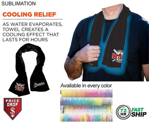 72 Hr Fast Ship - Colored Cooling Towel, 12
