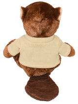 11" Bucky Beaver w/Machine Knit Sweater Embroidered