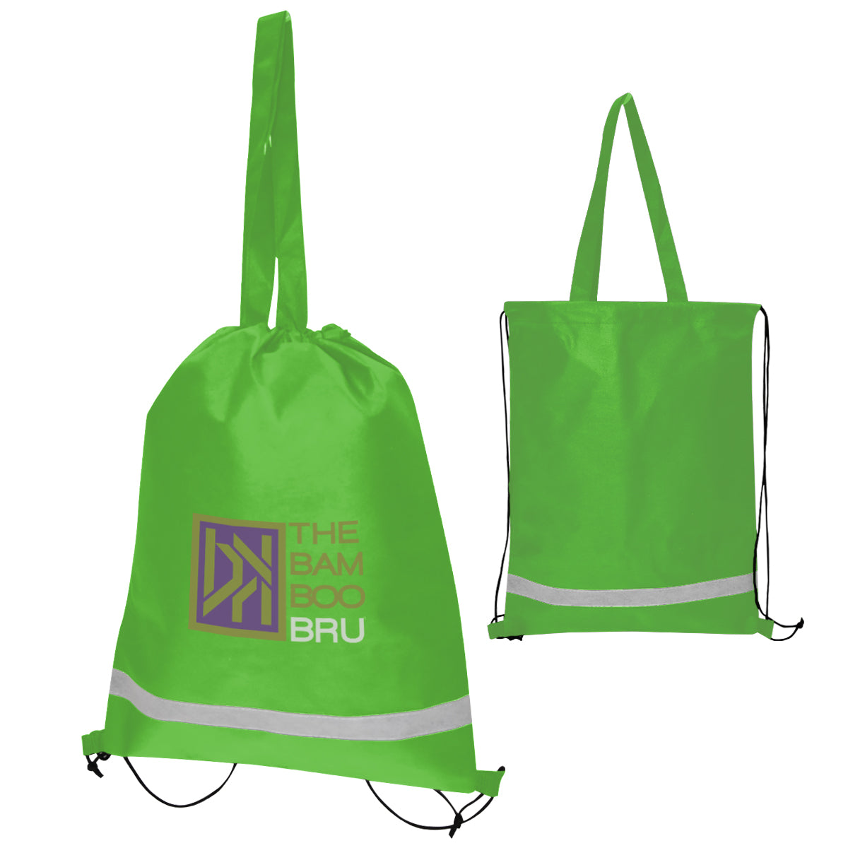 Double Feature Non-woven Drawstring Tote Bag