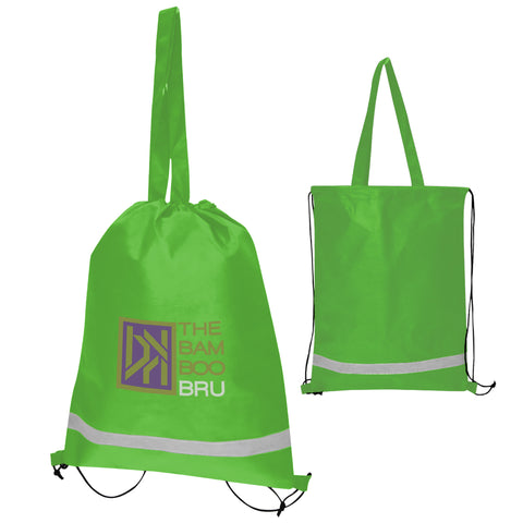 Double Feature Non-woven Drawstring Tote Bag
